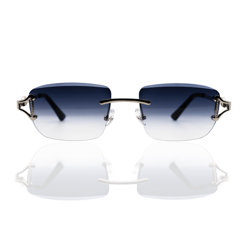 Sunglasses with purple gradient lenses